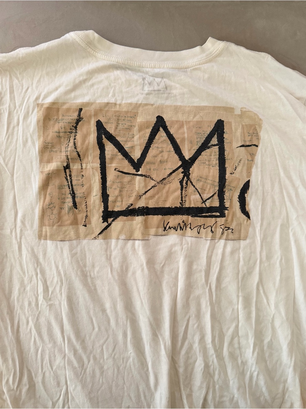 Jean-Michel Basquiat Graphic T-Shirt with Black Crown